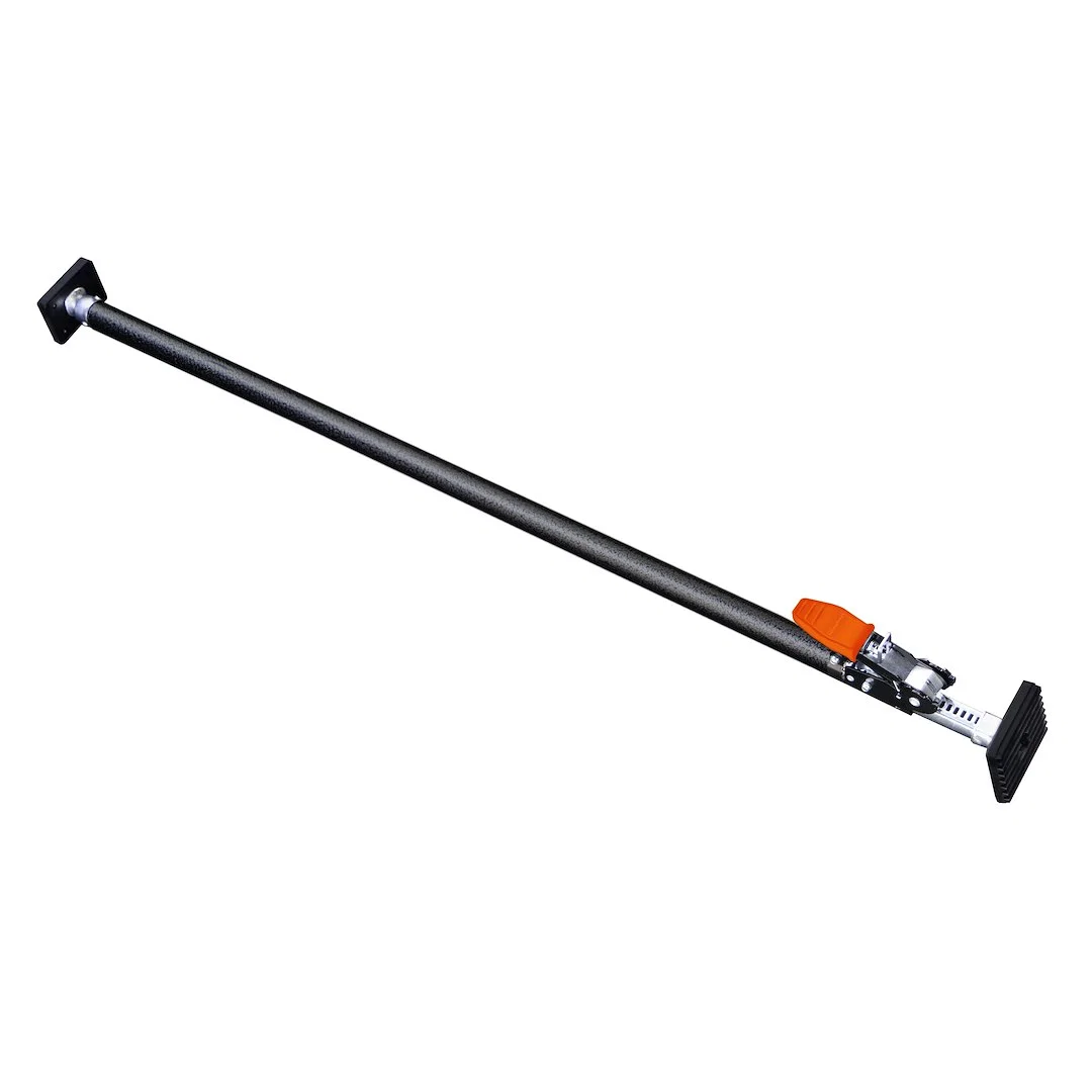 100T66 – RIGHTLINE Cargo Bar, Ratcheting Adjusts 40 Inch To 70 Inch Silver And Black Coated Outer Bar/ Zinc Plated In...